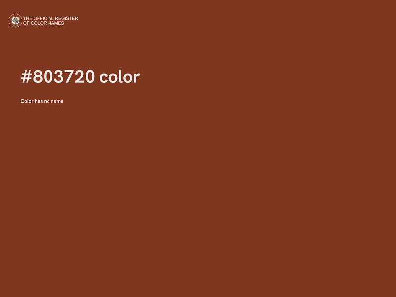 #803720 color image