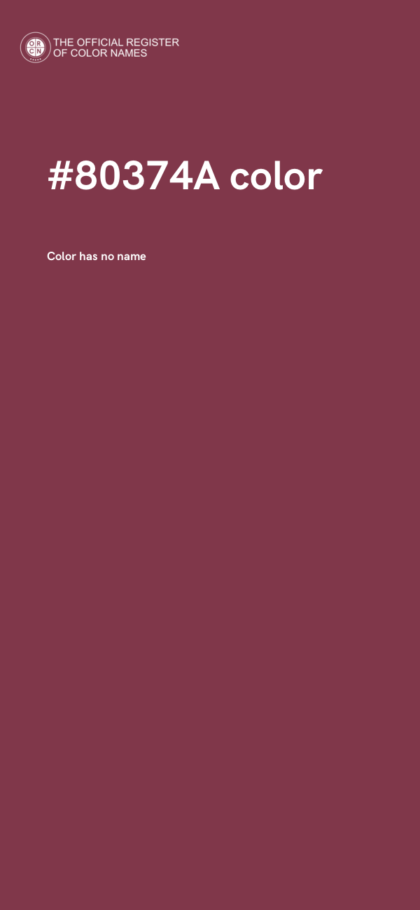 #80374A color image