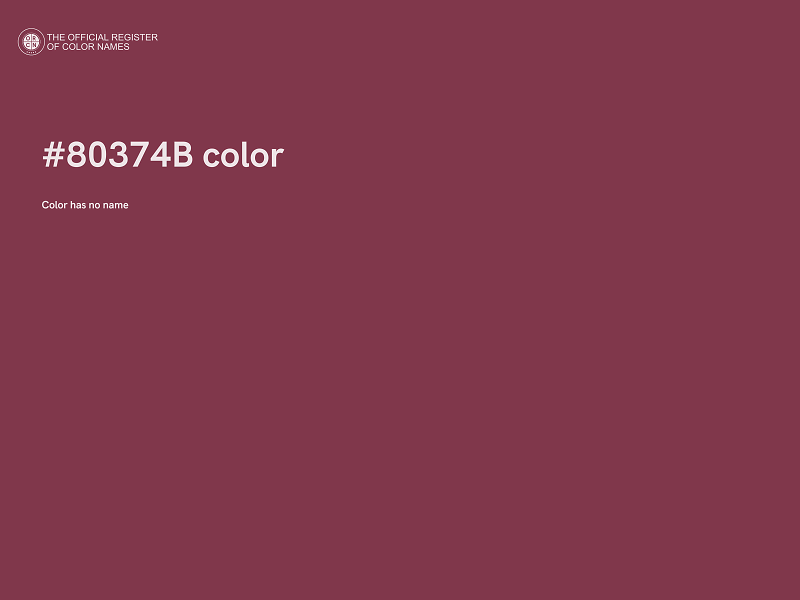#80374B color image
