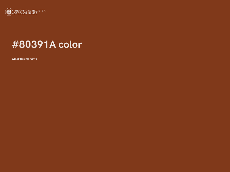 #80391A color image