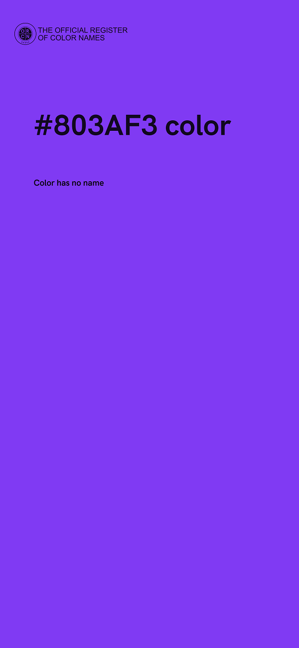 #803AF3 color image