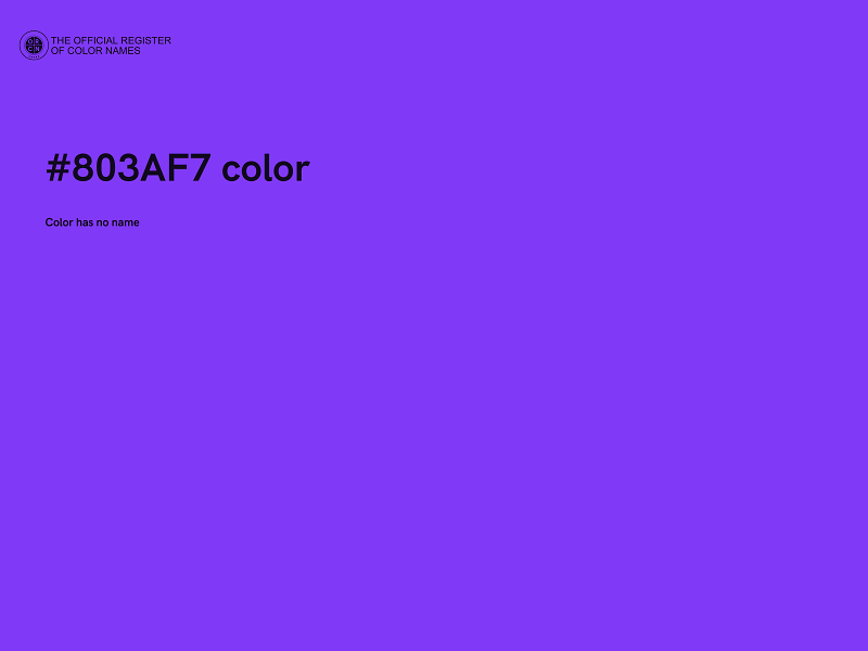 #803AF7 color image