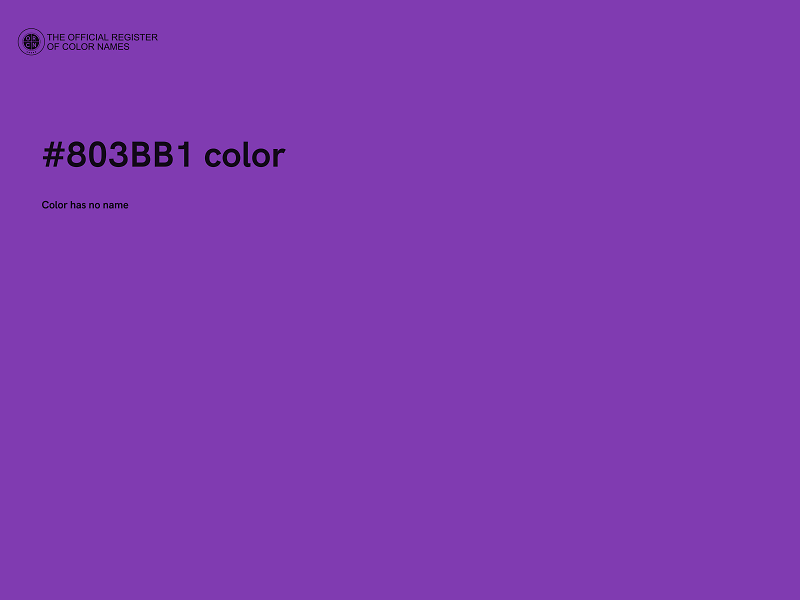 #803BB1 color image