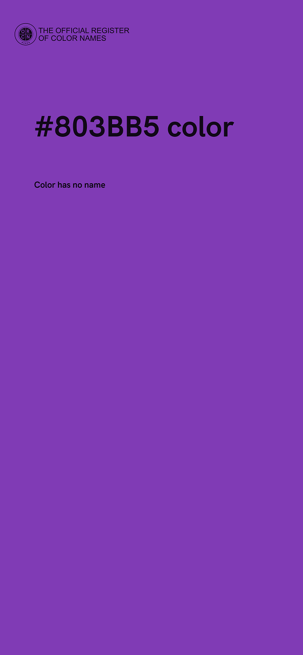 #803BB5 color image