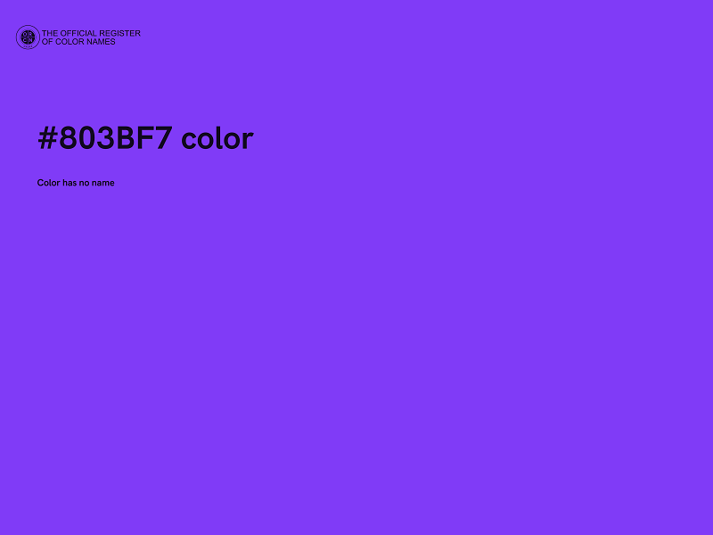 #803BF7 color image