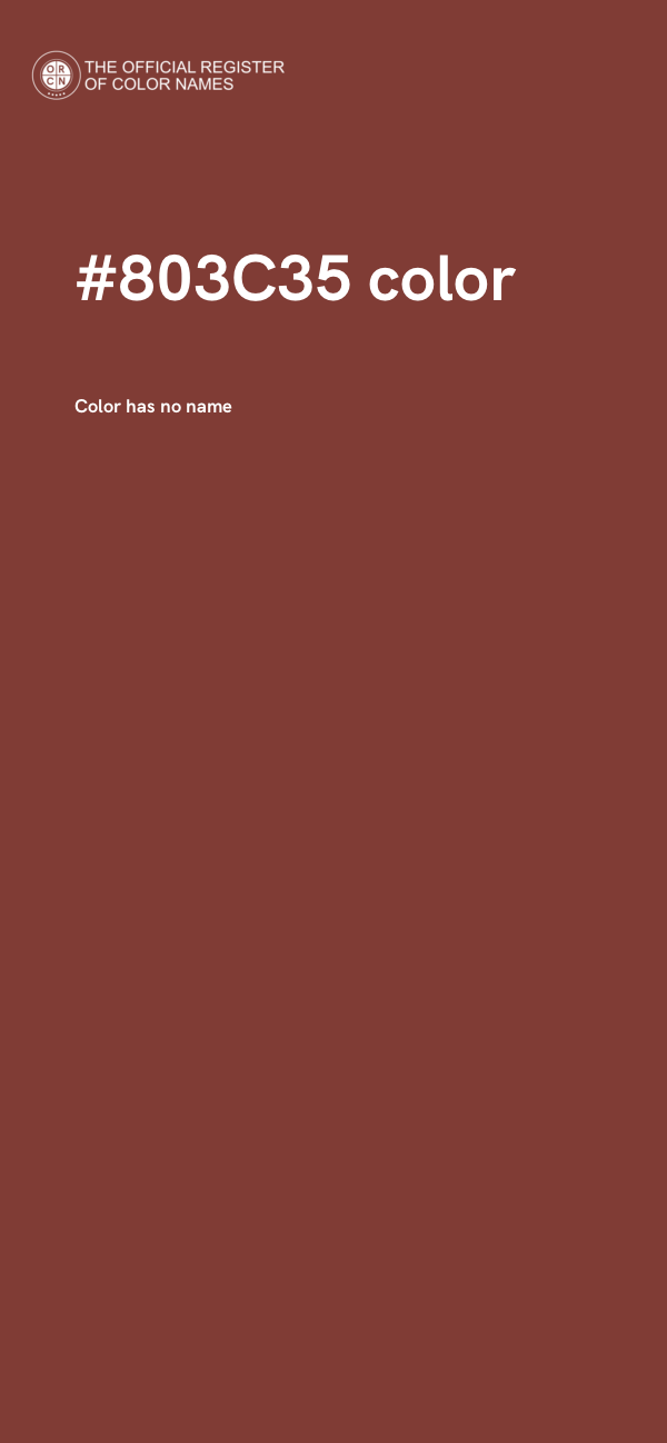 #803C35 color image