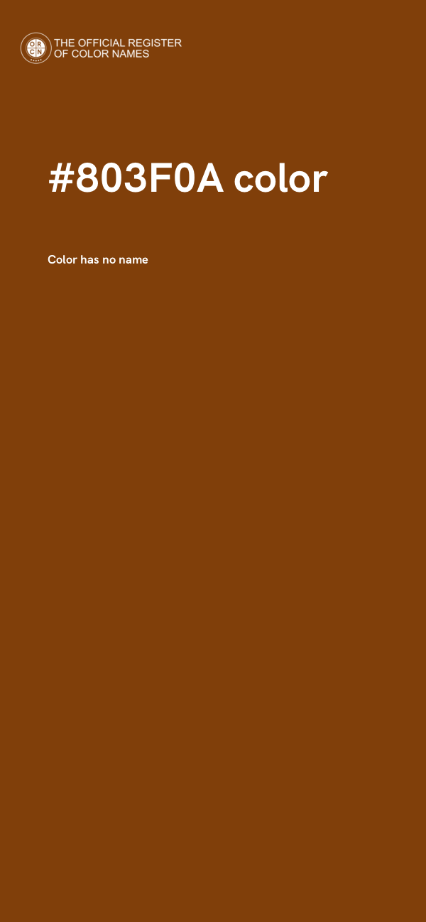 #803F0A color image