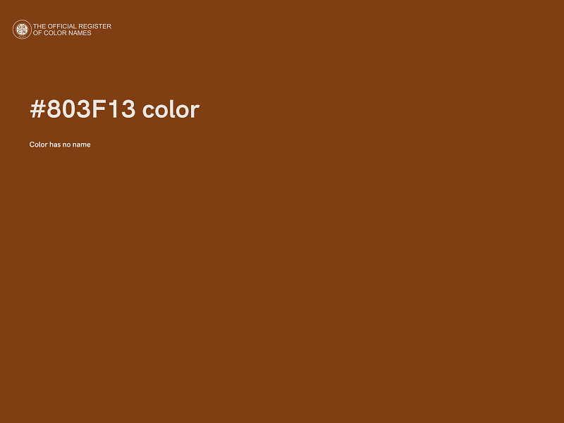 #803F13 color image