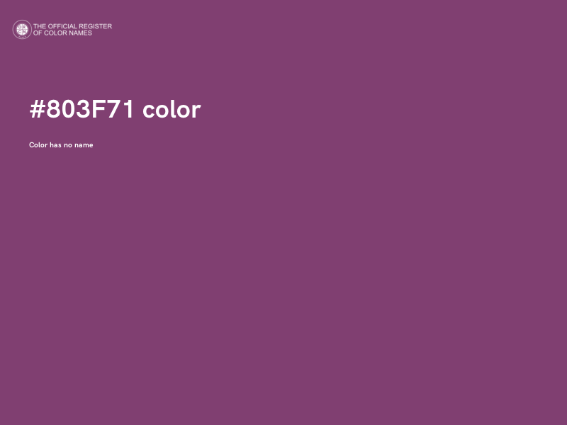 #803F71 color image