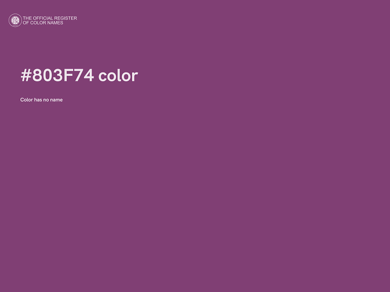 #803F74 color image