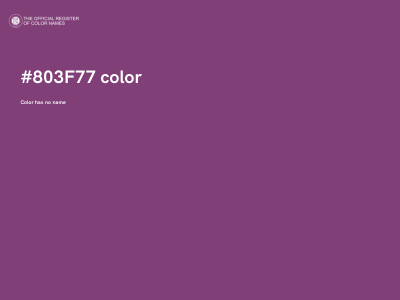 #803F77 color image