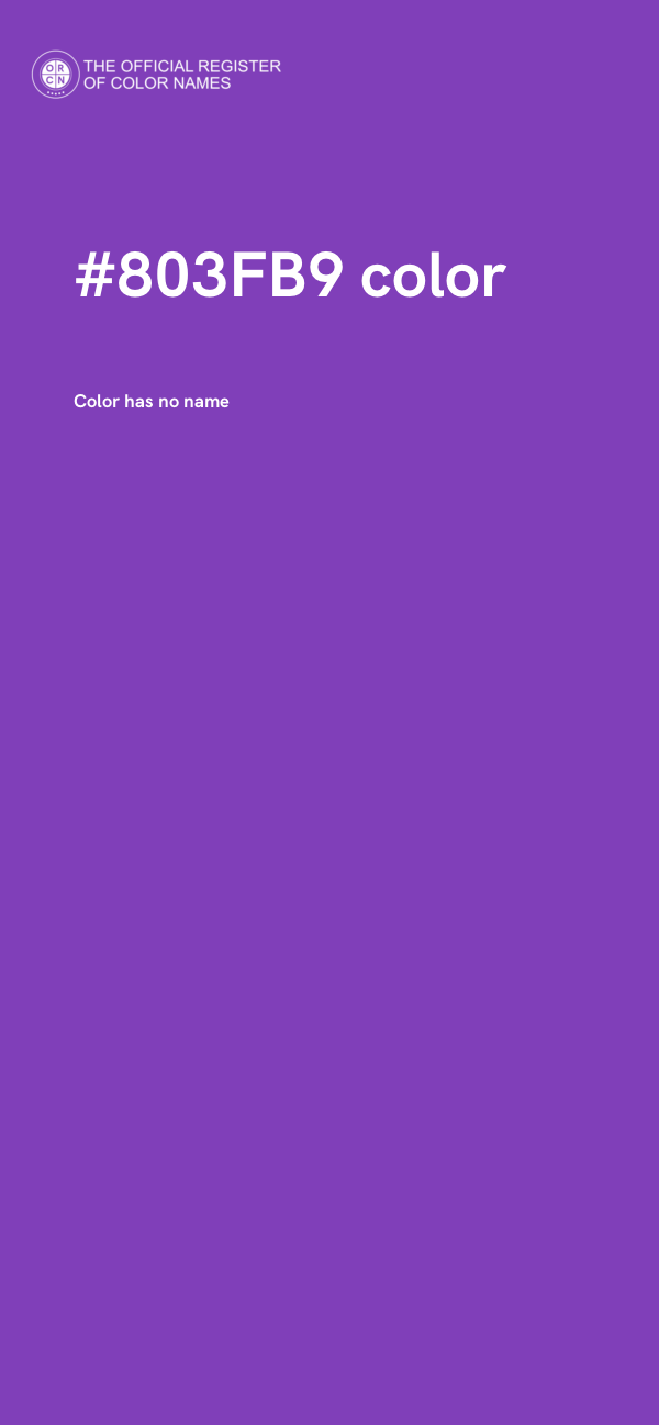 #803FB9 color image