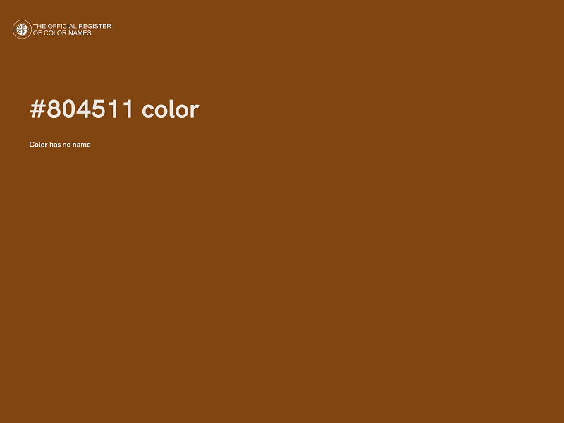 #804511 color image