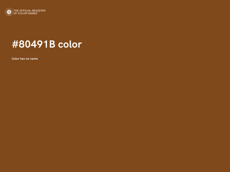 #80491B color image