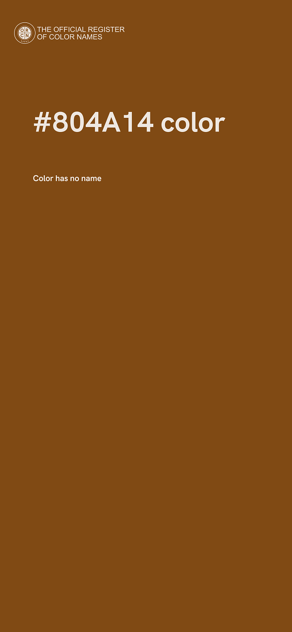 #804A14 color image