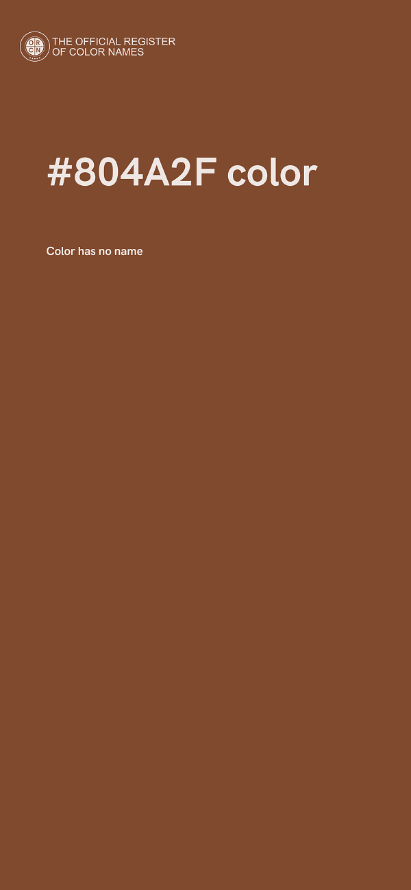 #804A2F color image