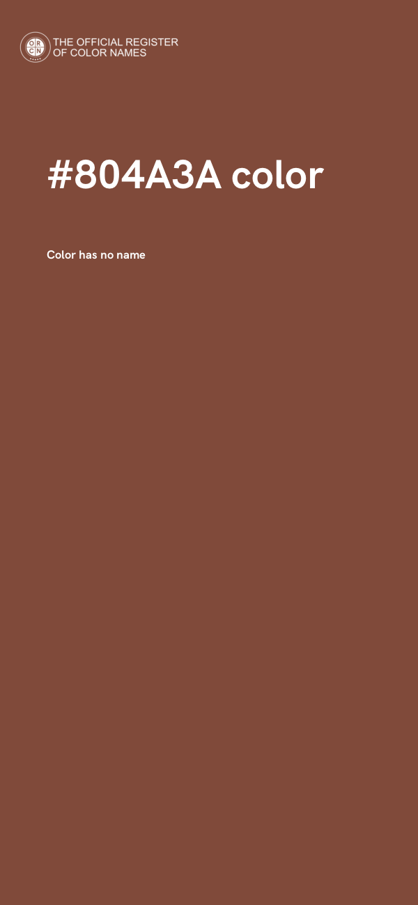 #804A3A color image