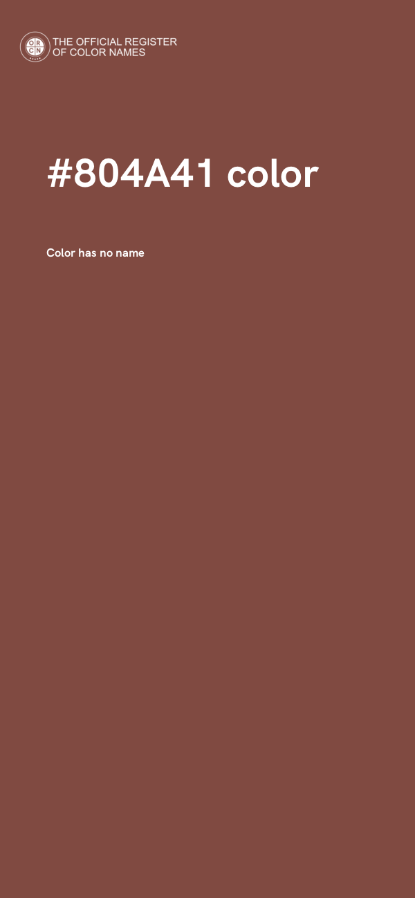 #804A41 color image