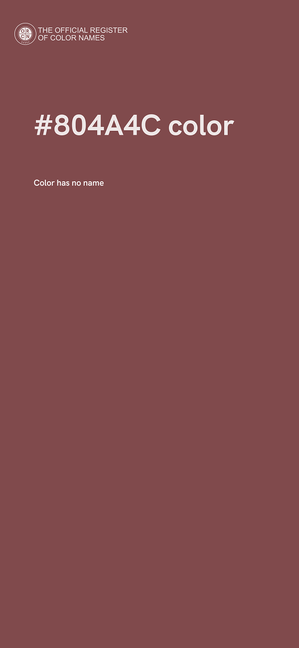 #804A4C color image