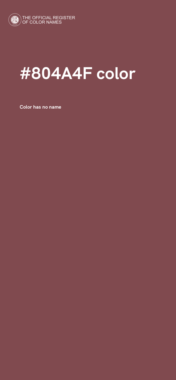 #804A4F color image