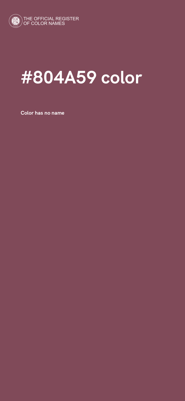 #804A59 color image