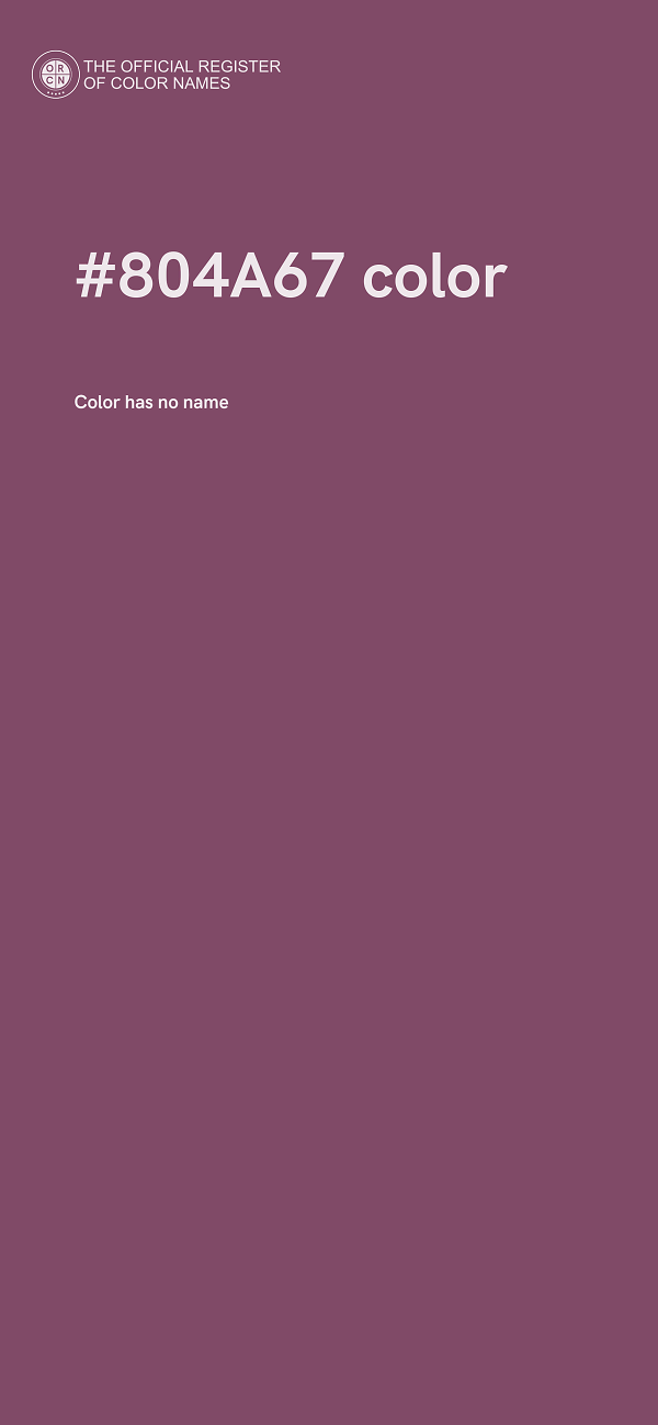 #804A67 color image