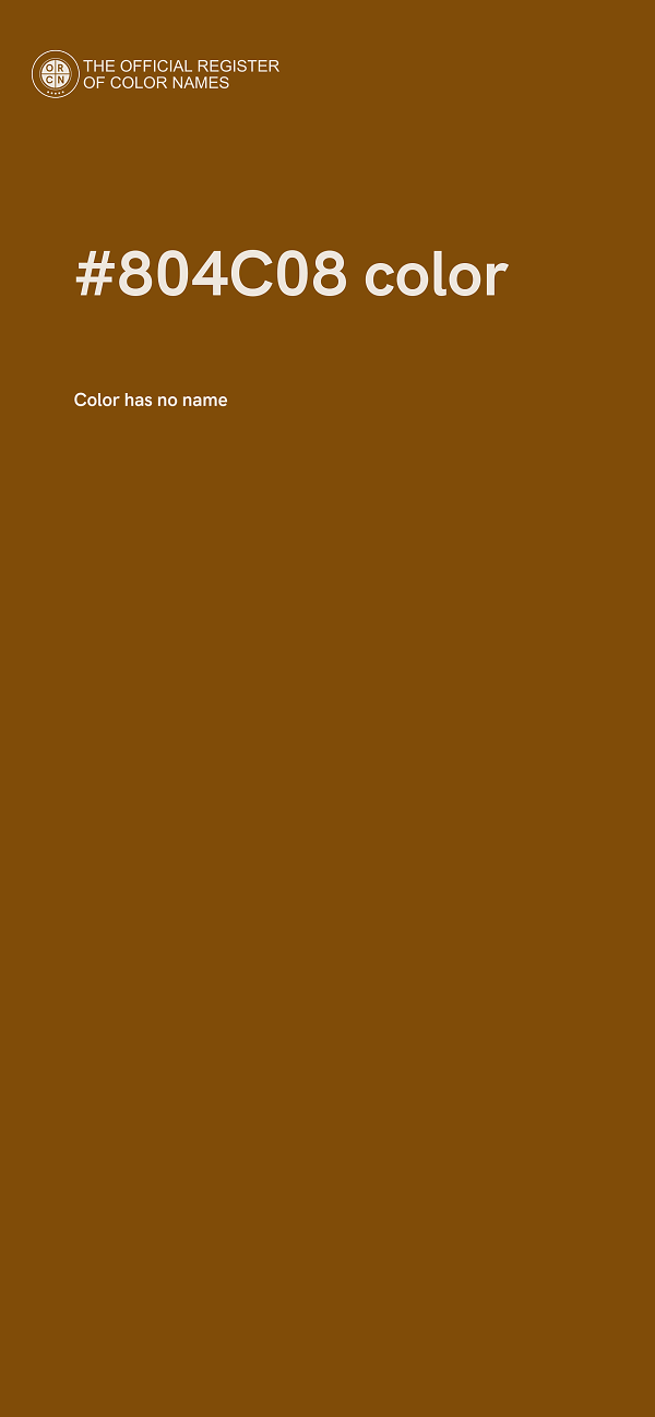 #804C08 color image