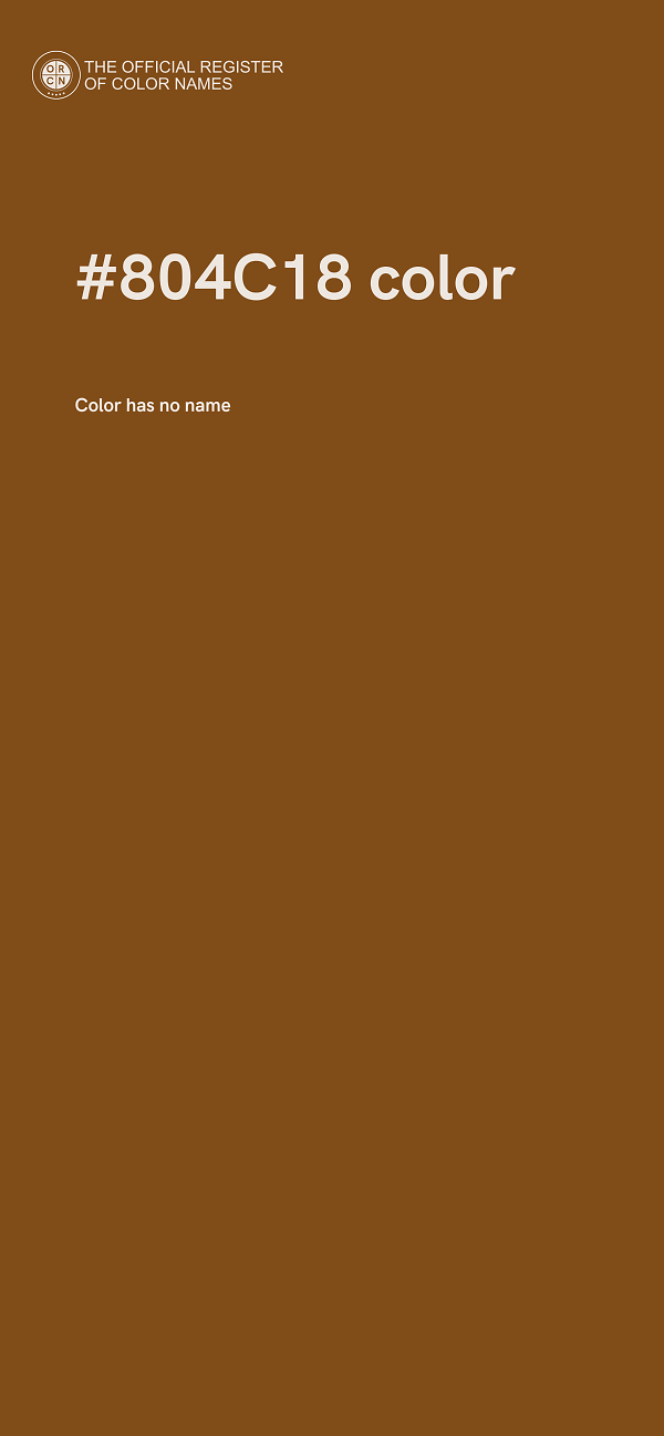 #804C18 color image