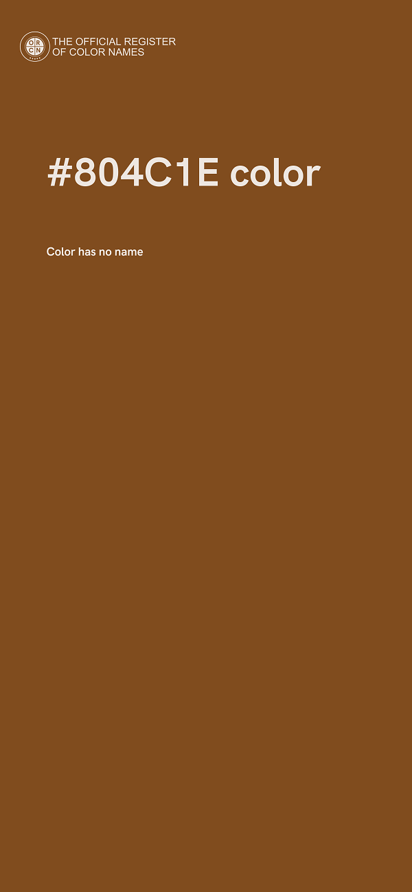 #804C1E color image