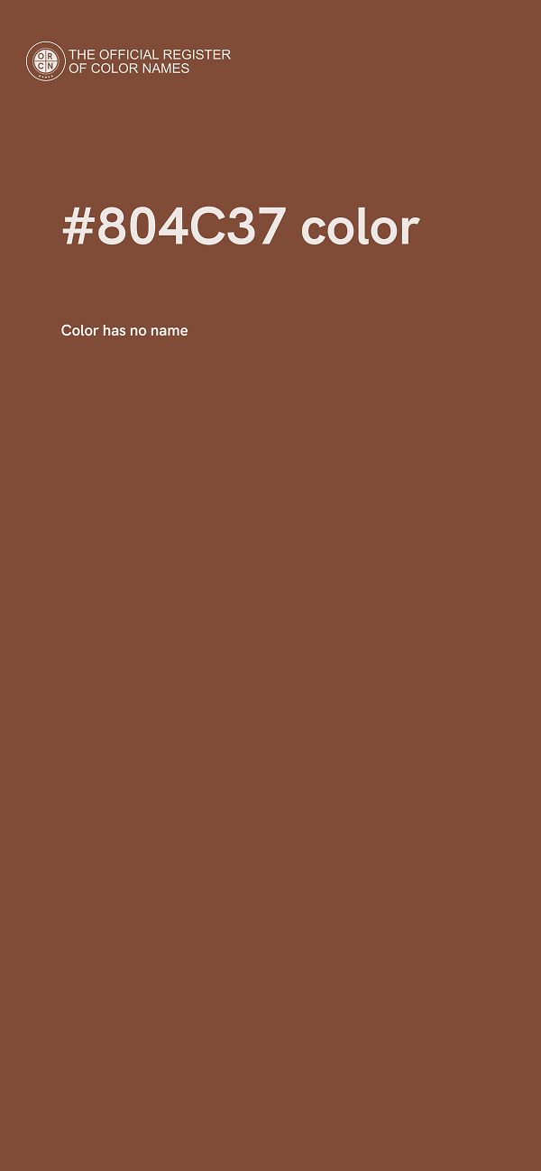 #804C37 color image
