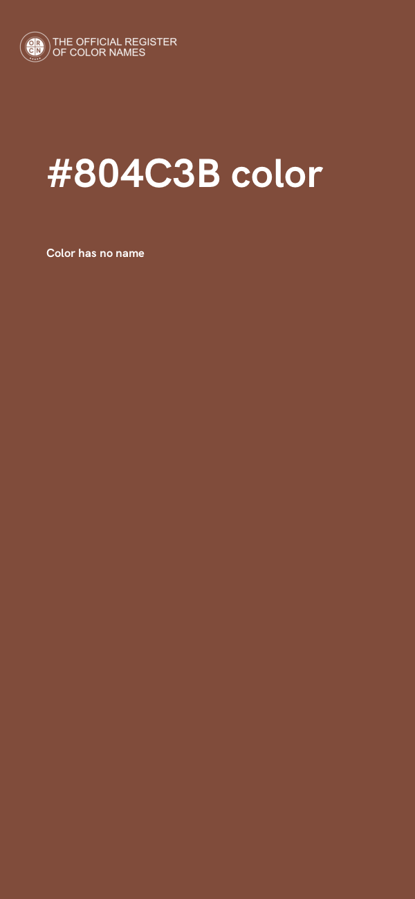 #804C3B color image