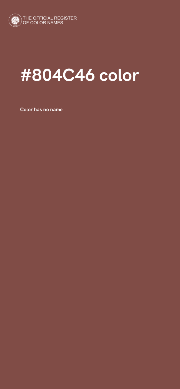 #804C46 color image