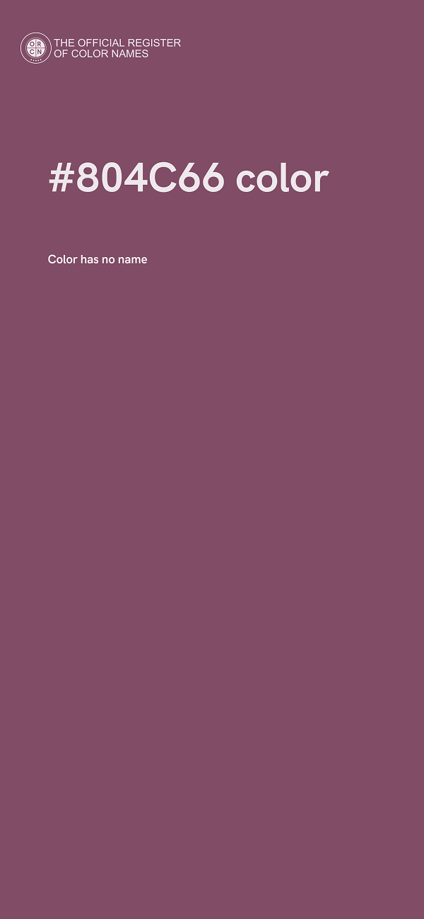 #804C66 color image