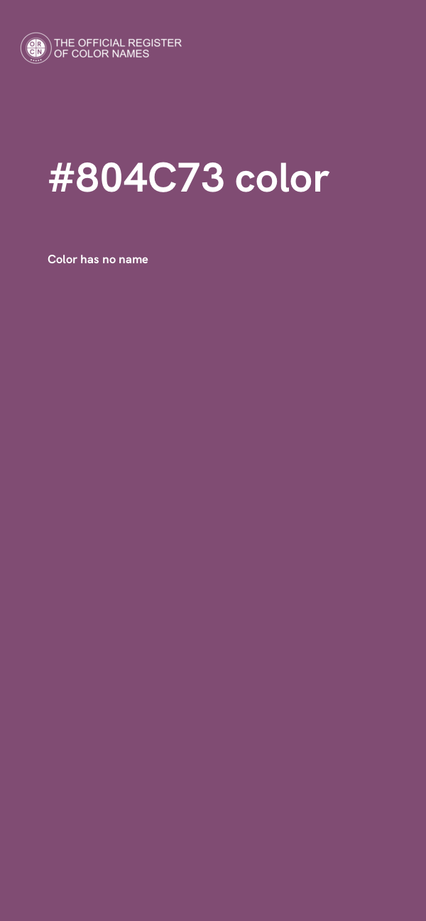 #804C73 color image
