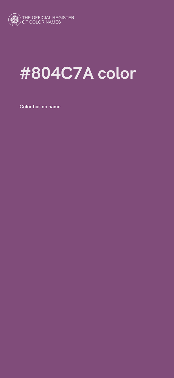 #804C7A color image