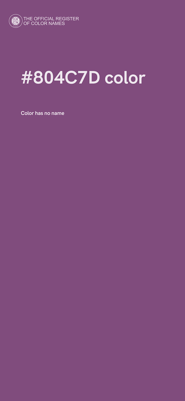#804C7D color image
