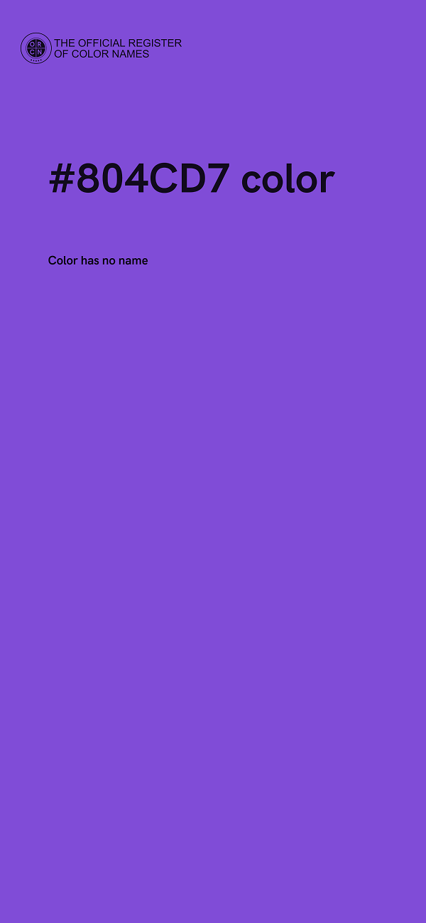 #804CD7 color image