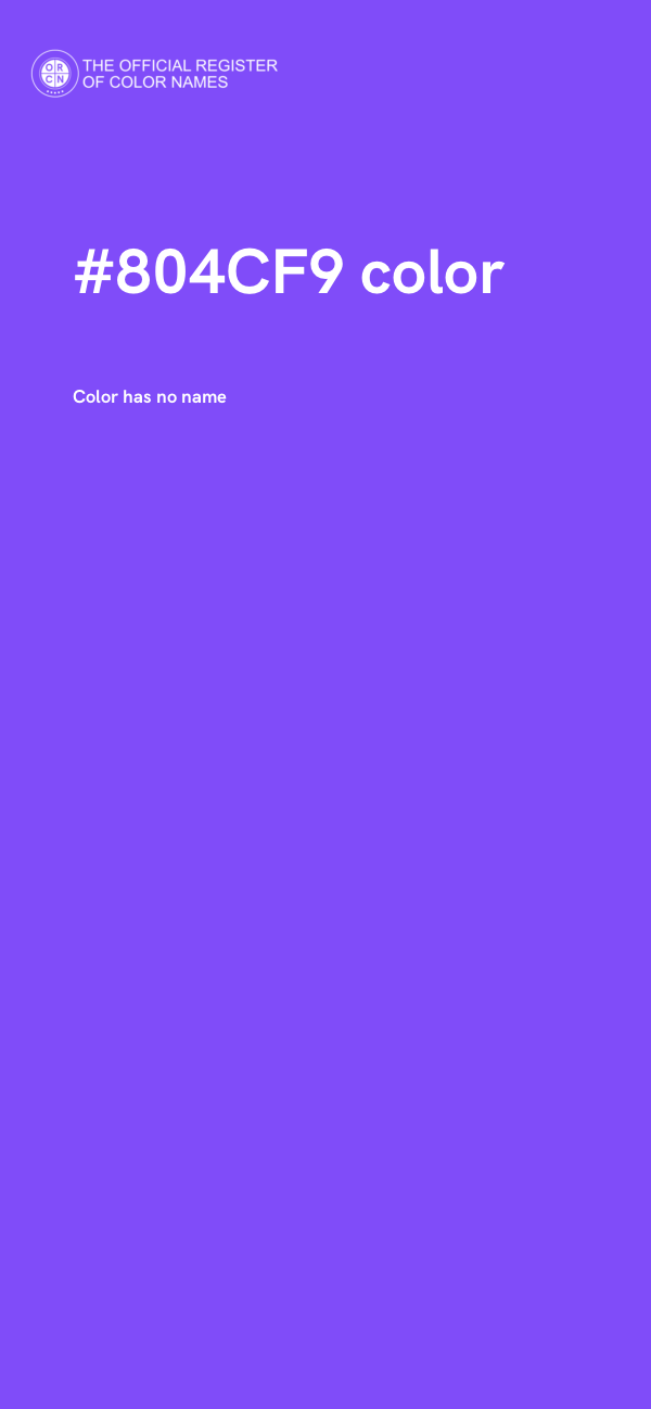 #804CF9 color image