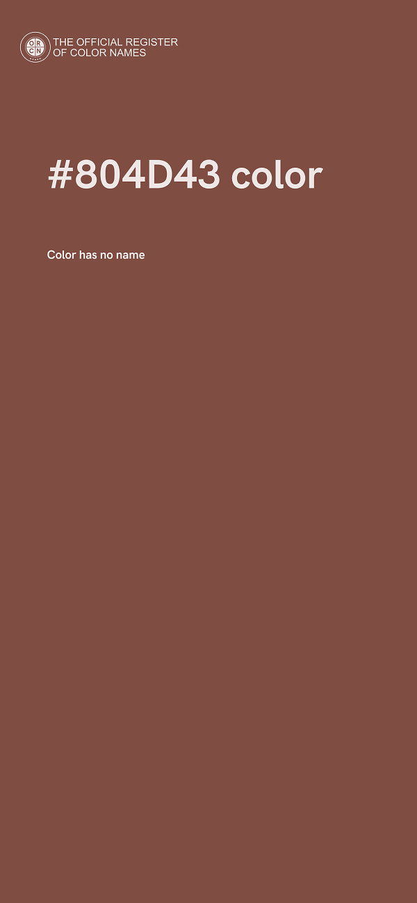 #804D43 color image