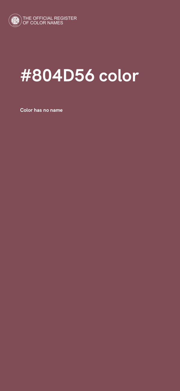 #804D56 color image