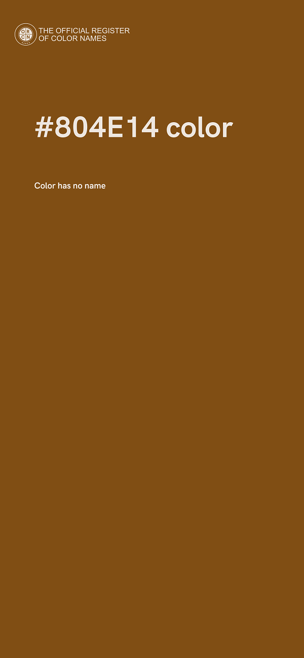 #804E14 color image