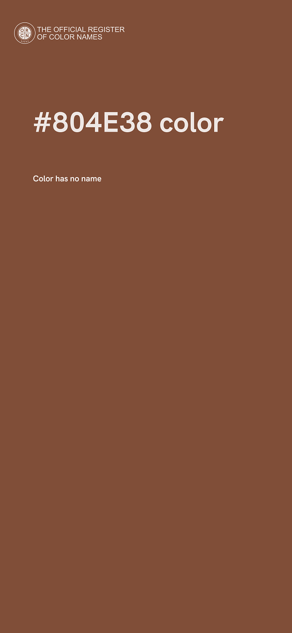#804E38 color image