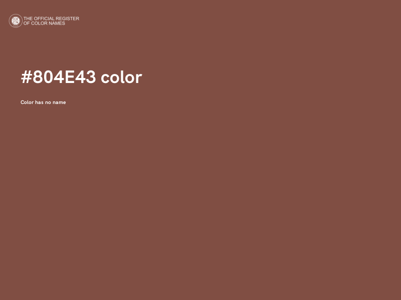 #804E43 color image