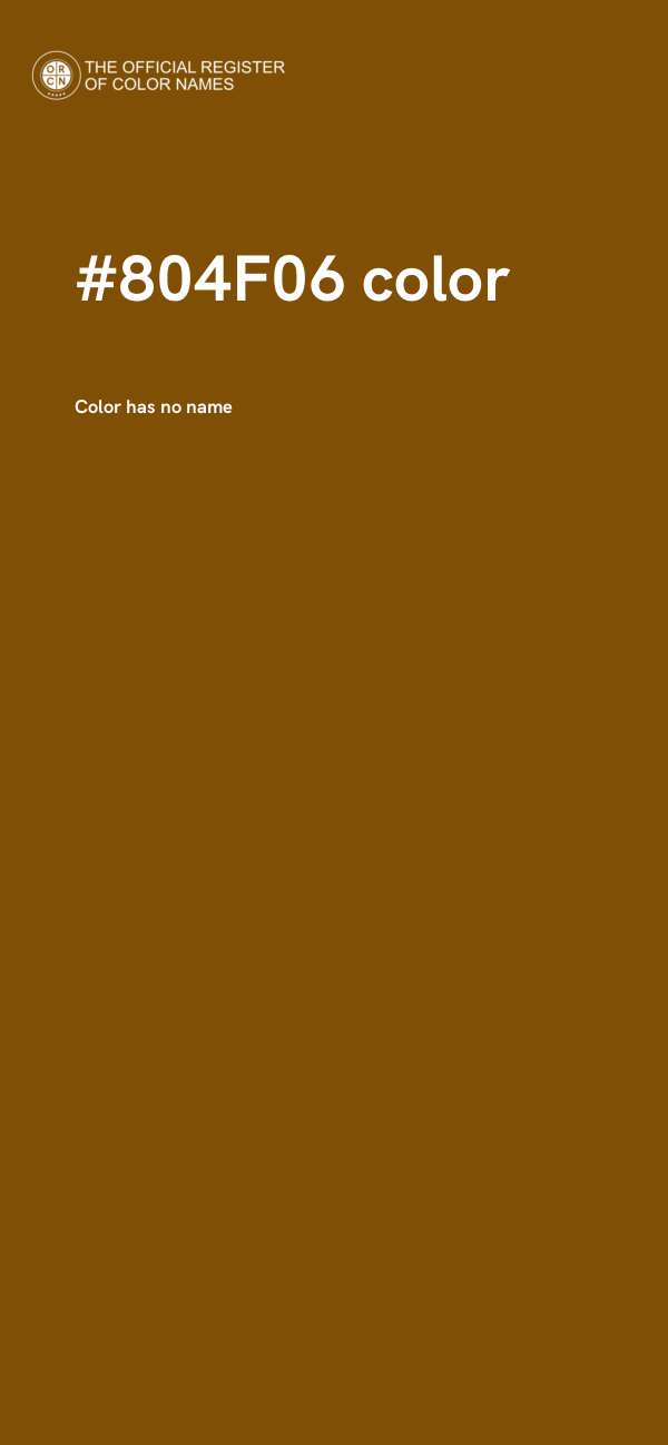 #804F06 color image