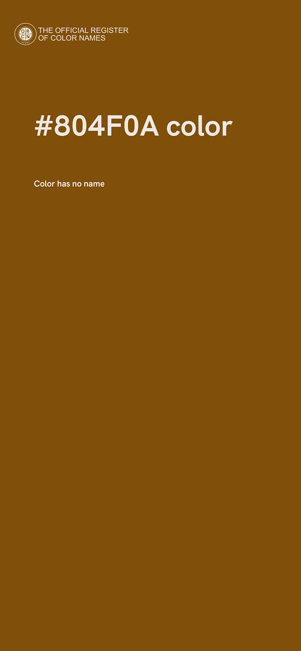 #804F0A color image