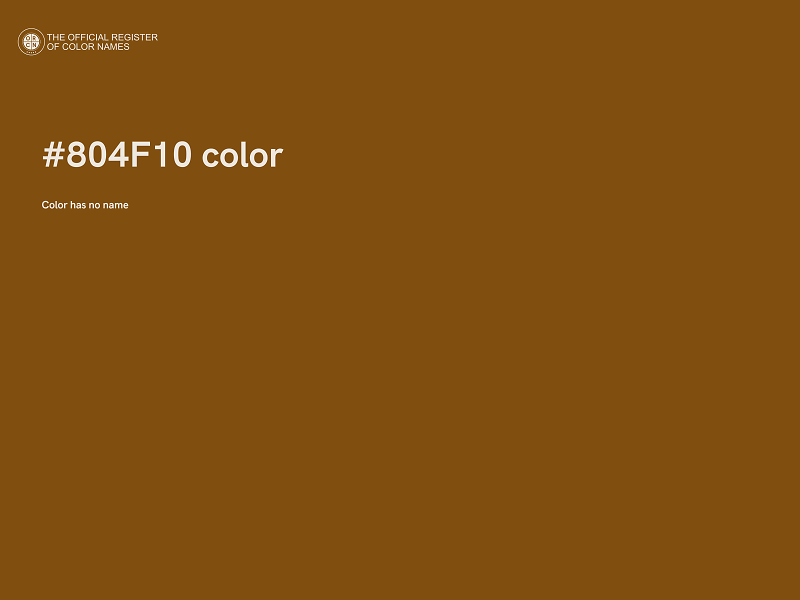 #804F10 color image