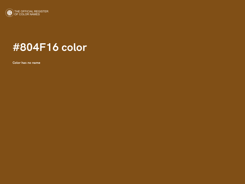 #804F16 color image