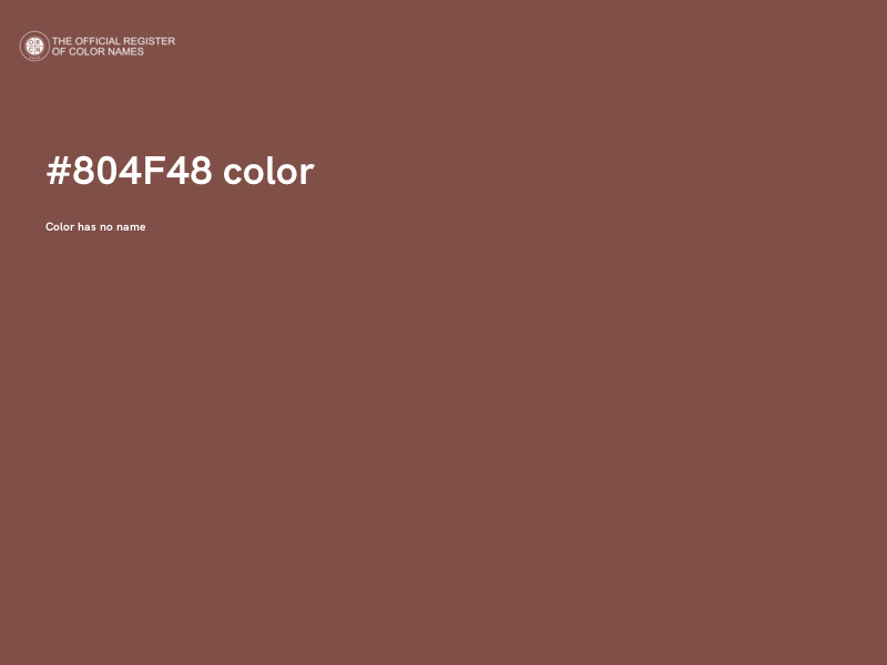 #804F48 color image