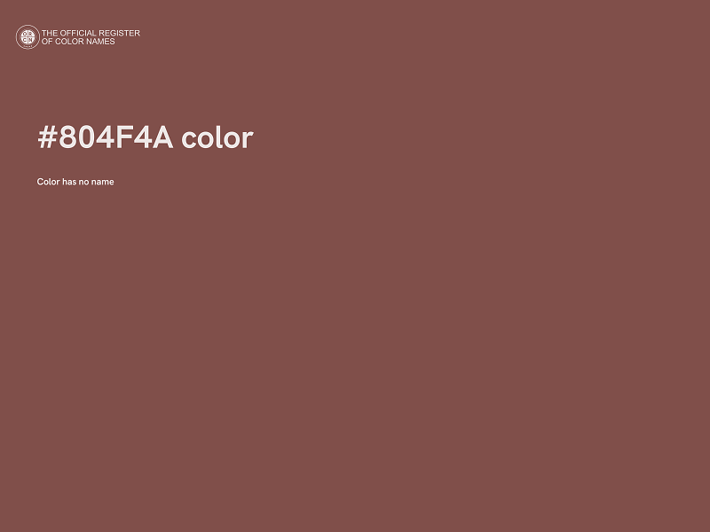 #804F4A color image