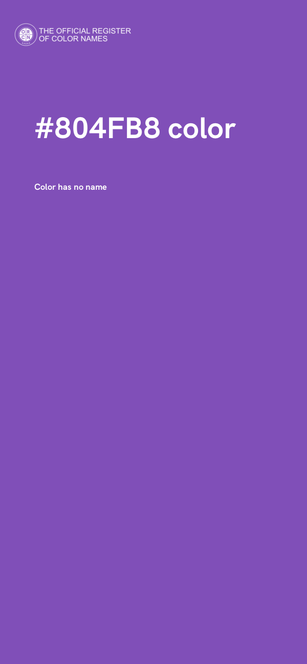 #804FB8 color image